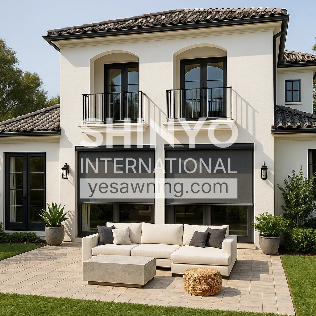 Brown electric roller blinds Brown electric roller blinds