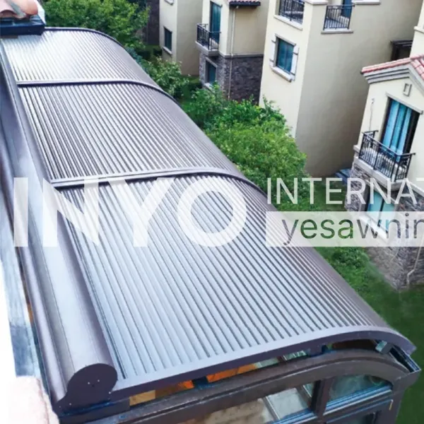 Smart Motorized Aluminum Canopy | 95% Heat-Blocking Sunroom Awning | Dual-Motor 10-Year Warranty